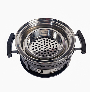 Настольный керамический гриль Diamond Egg Tabletop Grill Цвет: серый для сада