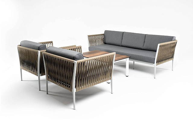 Лаунж-зона 4SIS Касабланка на 5 персон из роупа Цвет: серый 