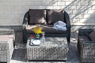 Лаунж зона 4SIS Кон Панна, цвет графит, садовая мебель