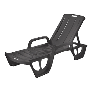 Шезлонг садовый Keter Florida коричневый для дачи Шезлонг садовый Keter Florida коричневый, садовая мебель