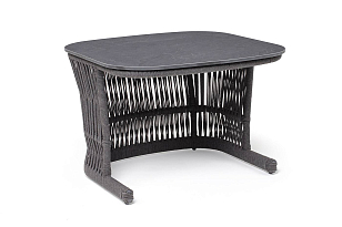 Журнальный стол 4SIS Лугано, темно-серый муар, столешница серый гранит, садовая мебель