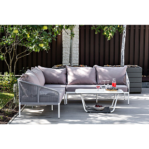 Лаунж-зона модульная угловая 4SIS Канны, цвет: светло-серый для дачи Лаунж-зона модульная угловая 4SIS Канны, цвет: светло-серый, садовая мебель