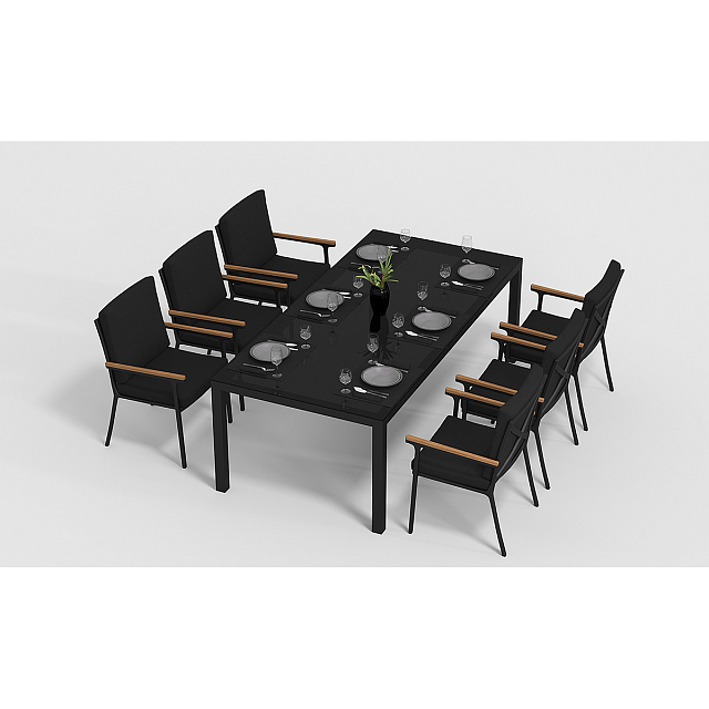 Стол Gardenini Calma Black 200 