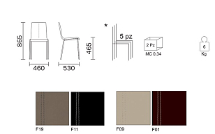 Стул офисный Pedrali Kuadra Цвет: темно-рыжий для дачи Стул офисный Pedrali Kuadra Цвет: темно-рыжий, садовая мебель
