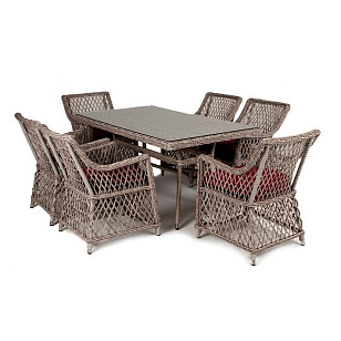 Комплект садовой мебели для обеда MOKKA VILLA ROSA на 6 персон, садовая мебель
