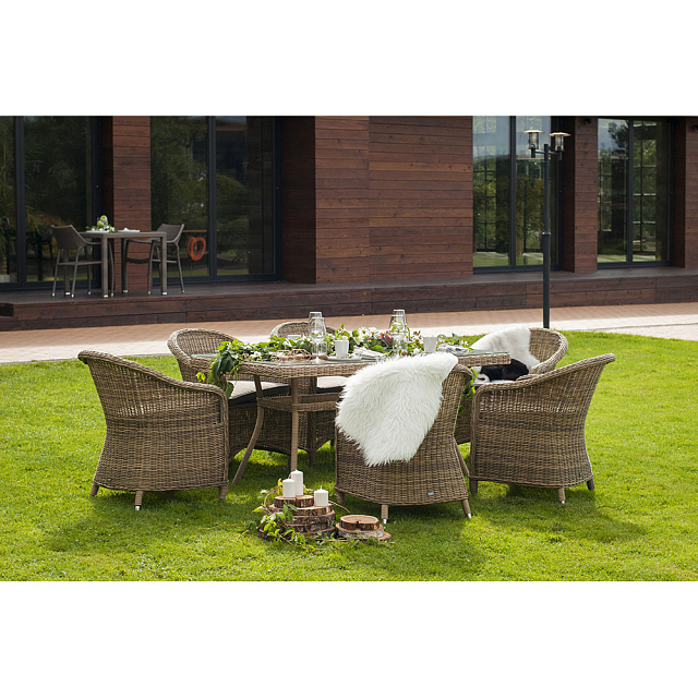 Обеденный стол 4SIS Латте 200 Цвет: соломенный 