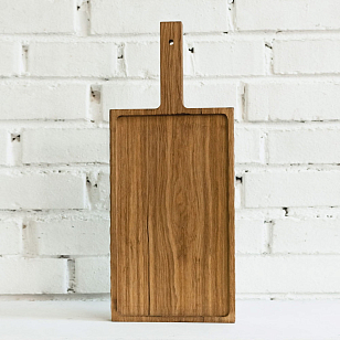 Доска сервировочная Fuga "Снег" прямая с углублением вытянутая Цвет: светлый, товары для загородного дома