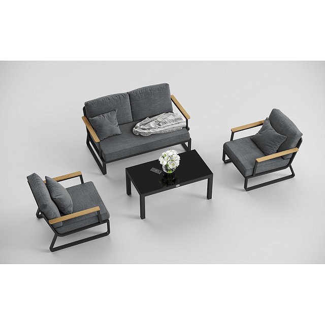 Лаунж зона Gardenini Premium Voglie Карбон / Темно-серый 