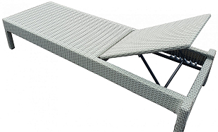 Шезлонг-лежак плетеный Tagliamento GS925 Цвет: белый, садовая мебель