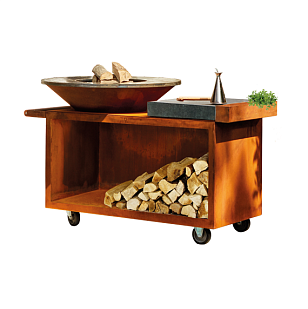 Дровяной гриль-очаг OFYR остров PRO с керамикой для приготовления пищи Дровяной гриль-очаг OFYR остров PRO с керамикой для сада