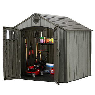 Пластиковый сарай Lifetime WoodLook 8 Х 7.5, уличное оборудование