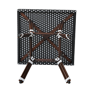 Обеденная группа на 4 персоны 4SIS Кабри, цвет черно-белый, садовая мебель