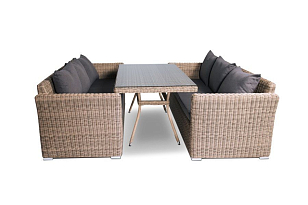 Обеденная группа 4SIS Мокко Дабл, цвет соломенный, садовая мебель