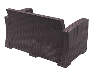 Диван плетеный с подушками Siesta Contract Monaco Lounge Цвет: коричневый, садовая мебель