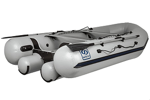 Лодка ПВХ Фрегат 350 FM Light серая для хобби и пикника