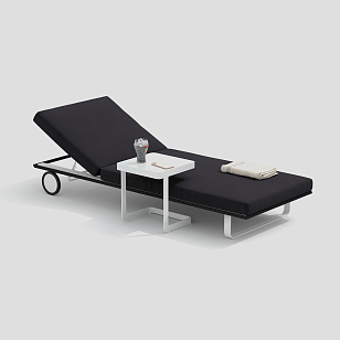 Шезлонг Ideal Patio Costa Цвет: белый, антрацит, садовая мебель