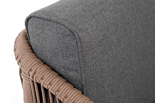 Кресло 4SIS Канны из роупа Цвет: белый, коричневый, серый, садовая мебель