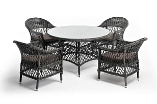 Обеденная группа 4SIS Дольче, цвет графит, садовая мебель