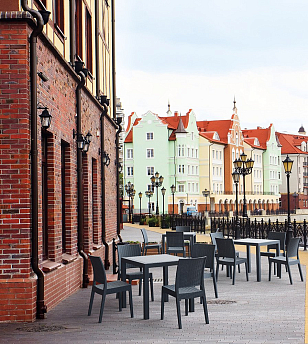 Стол Siesta Contract Orlando 80 Цвет: антрацит, садовая мебель