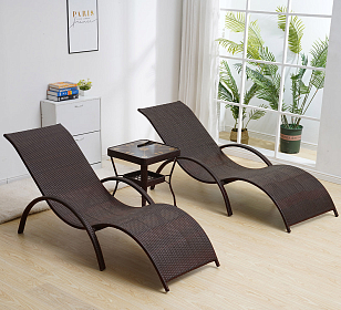 Комплект шезлонгов Lite Dublu для дачи Комплект шезлонгов Lite Dublu, садовая мебель