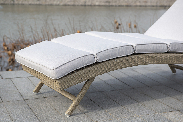 Садовый лежак 4SIS Лиссабон, цвет соломенный 