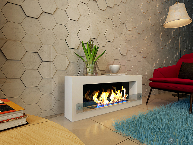 Биокамин ZeFire Constant White 1200 со стемалитом