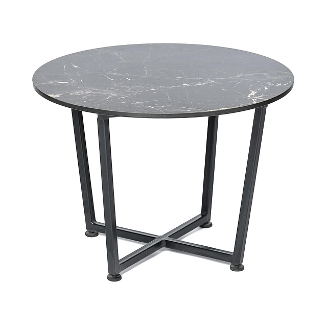 Журнальный стол 4SIS Майами Ø50 Цвет: черный мрамор 