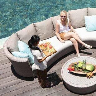 Диван правый Skyline Design FLORENCE с подушками для дачи Диван правый Skyline Design FLORENCE с подушками, садовая мебель