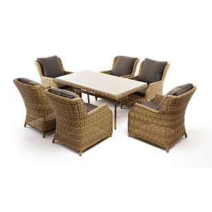 Обеденная группа 4SIS Неаполь, цвет соломенный для дачи Обеденная группа 4SIS Неаполь, цвет соломенный, садовая мебель