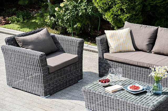 Лаунж зона 4SIS Капучино, цвет графит 