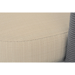 Кресло 4SIS Верона, каркас светло-серый муар, роуп светло-серый, ткань Mossle светло-бежевая, садовая мебель