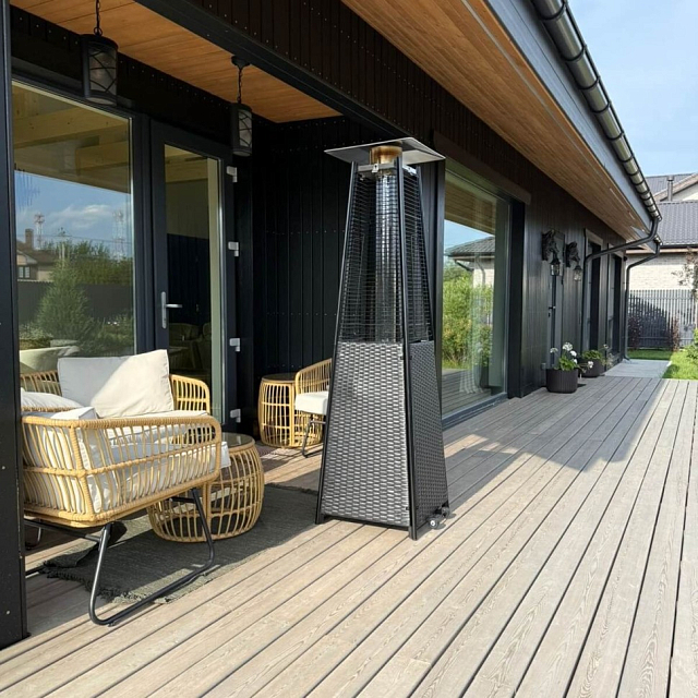 Уличный газовый обогреватель WWT 13I Rotang Black Mini 