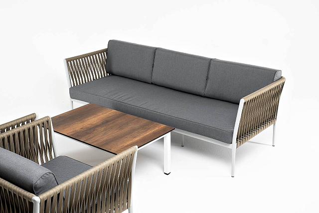 Лаунж-зона 4SIS Касабланка на 5 персон из роупа Цвет: серый 