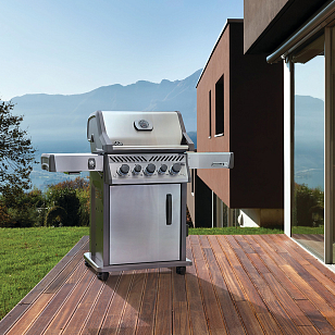 гриль газовый napoleon rogue pro-s 425 стальной (с ик горелкой 3/3)