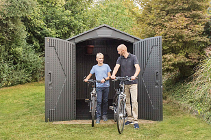 Пластиковый сарай Lifetime WoodLook 7 х 12 для сада и загородного дома Пластиковый сарай Lifetime WoodLook 7 х 12, уличное оборудование