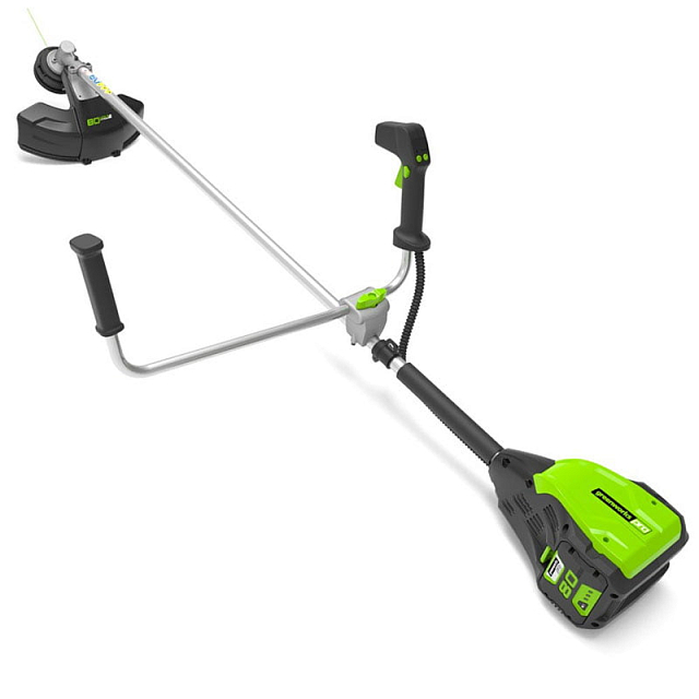 Триммер аккумуляторный 40 см Greenworks 80V GD80BCB, бесщёточный 