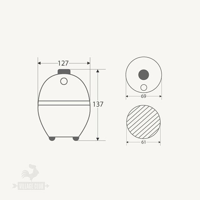 Керамический гриль Kamado Classic Joe Red STAND-ALONE