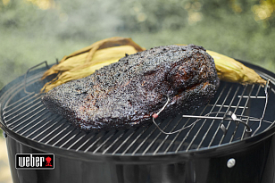 Угольный гриль - коптильня Weber Smokey Mountain Cooker, 57 см, черный для сада