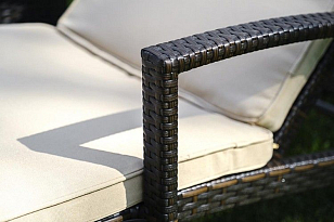 Раскладной лежак для пляжа Joygarden Milano коричневый, садовая мебель