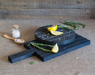 Набор разделочных досок Fuga "Поле" вытянутая + круглая Цвет: тёмный, товары для загородного дома