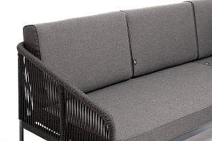 Лаунж-зона модульная угловая 4SIS Канны из роупа, цвет темно-серый для дачи Лаунж-зона модульная угловая 4SIS Канны из роупа, цвет темно-серый, садовая мебель