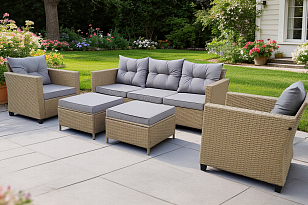 Лаунж-зона 4SIS Бостон, цвет соломенный, садовая мебель