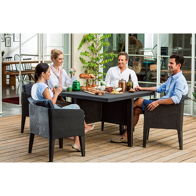 Обеденная группа Keter Columbia set графит 