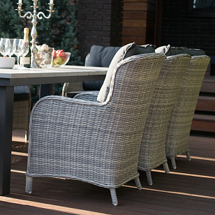 Кресло Lite Bergamo серый для дачи Кресло Lite Bergamo серый, садовая мебель