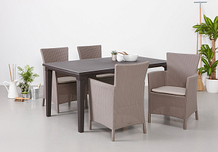 Кресло обеденное Keter Iowa капучино, садовая мебель