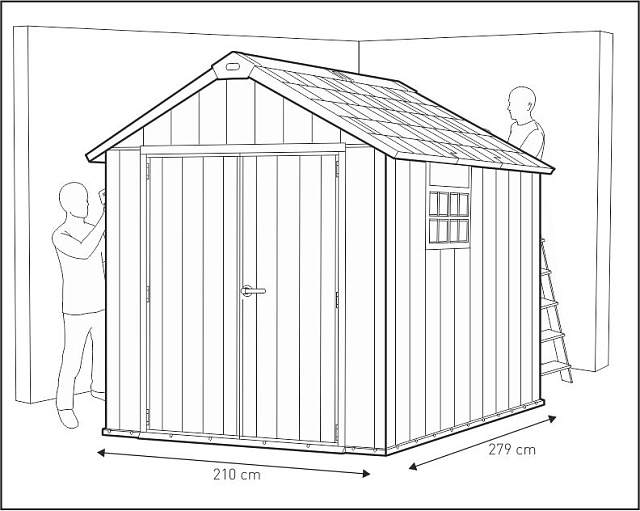 Пластиковый сарай Keter Oakland 759 