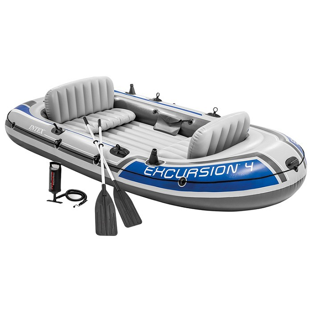 Лодка 4-местная надувная Intex Excursion 4 315 х 165 х 43 для серфинга