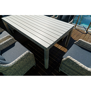 Обеденный стол Lite Venezia 180 серый, садовая мебель