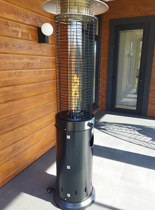 Уличный газовый обогреватель WWT 13D Pro Black mini, уличное оборудование