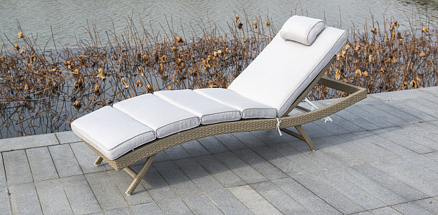 Садовый лежак 4SIS Лиссабон, цвет соломенный 